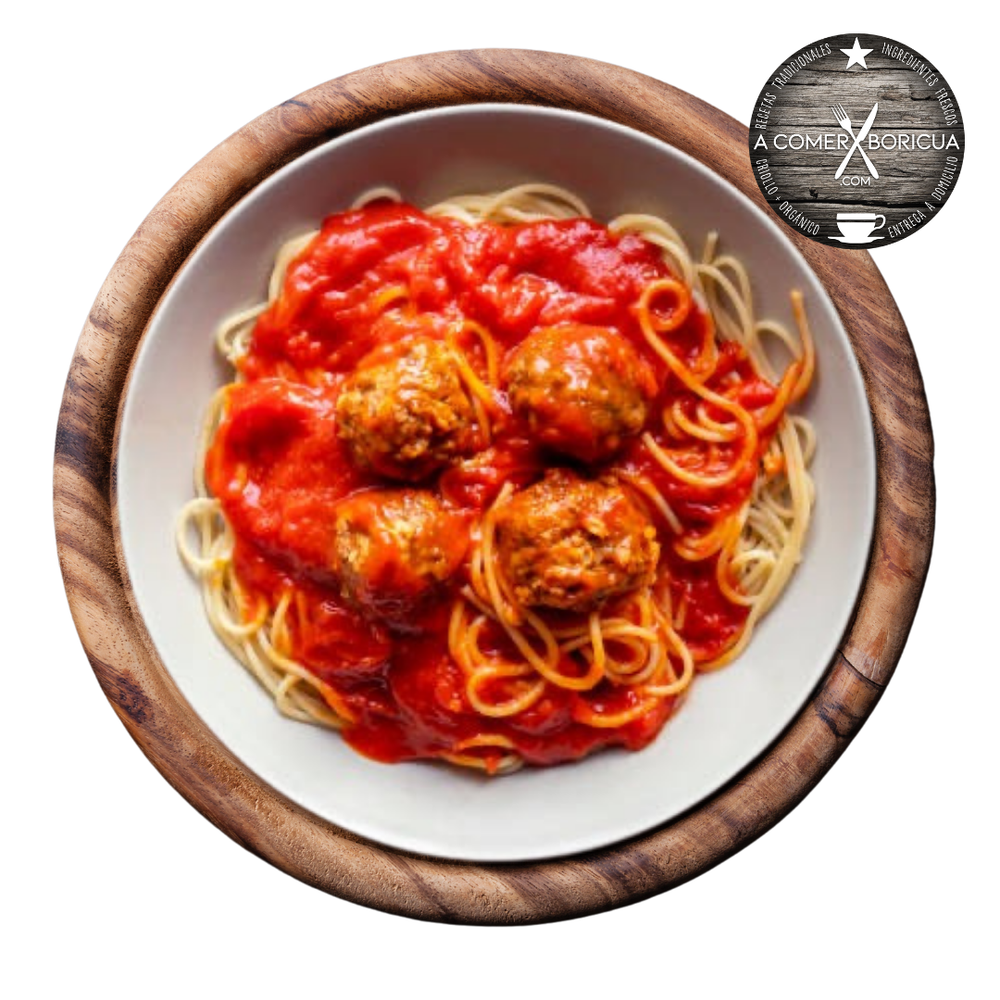 LINGUINIS HEAVY TOMATO POMODORO W/ ANGUS MEATBALLS & ROMERO AND PARMESAN TOUCH