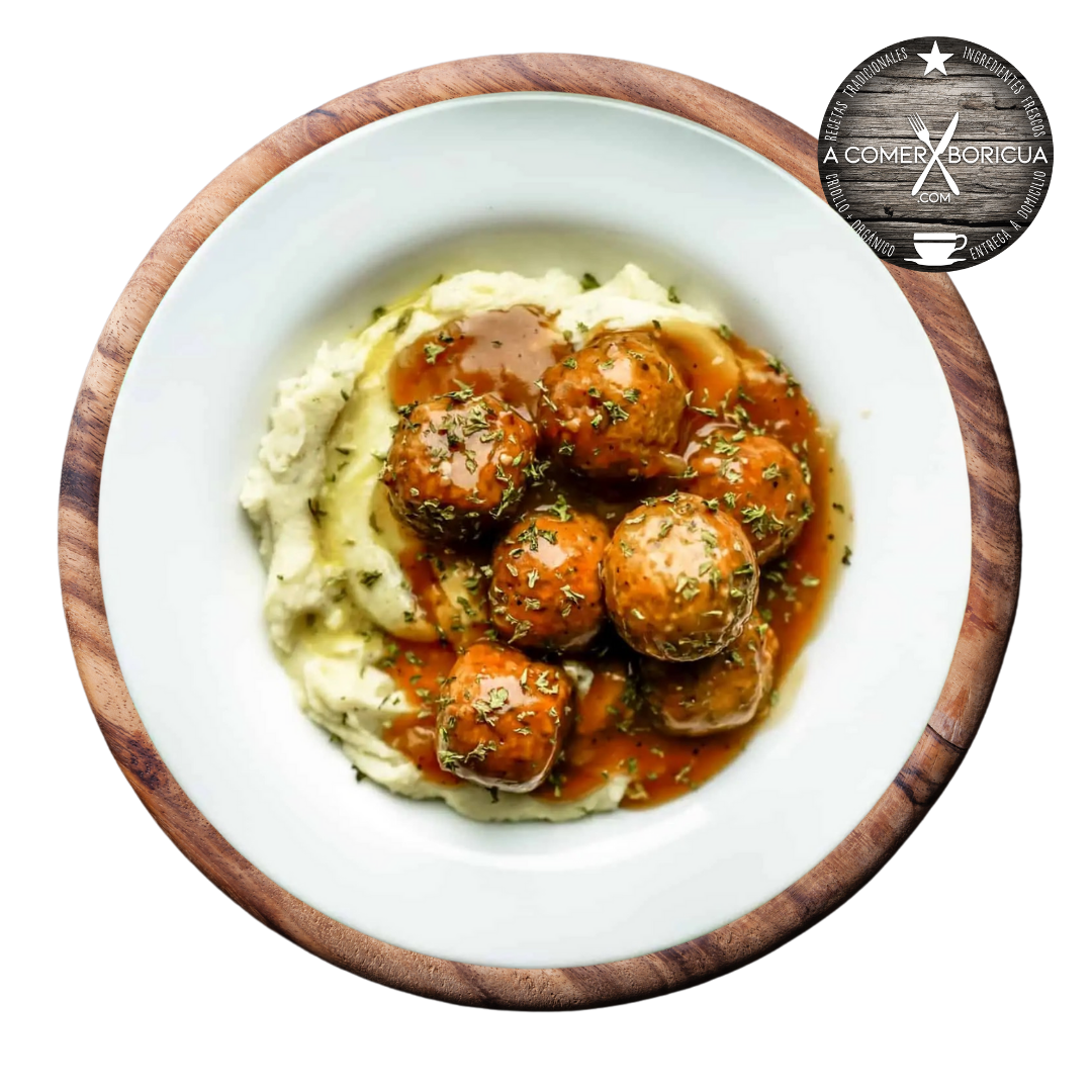 ANGUS KETO MEATBALLS W/ MASHED COLIFLOR & IRISH BUTTER