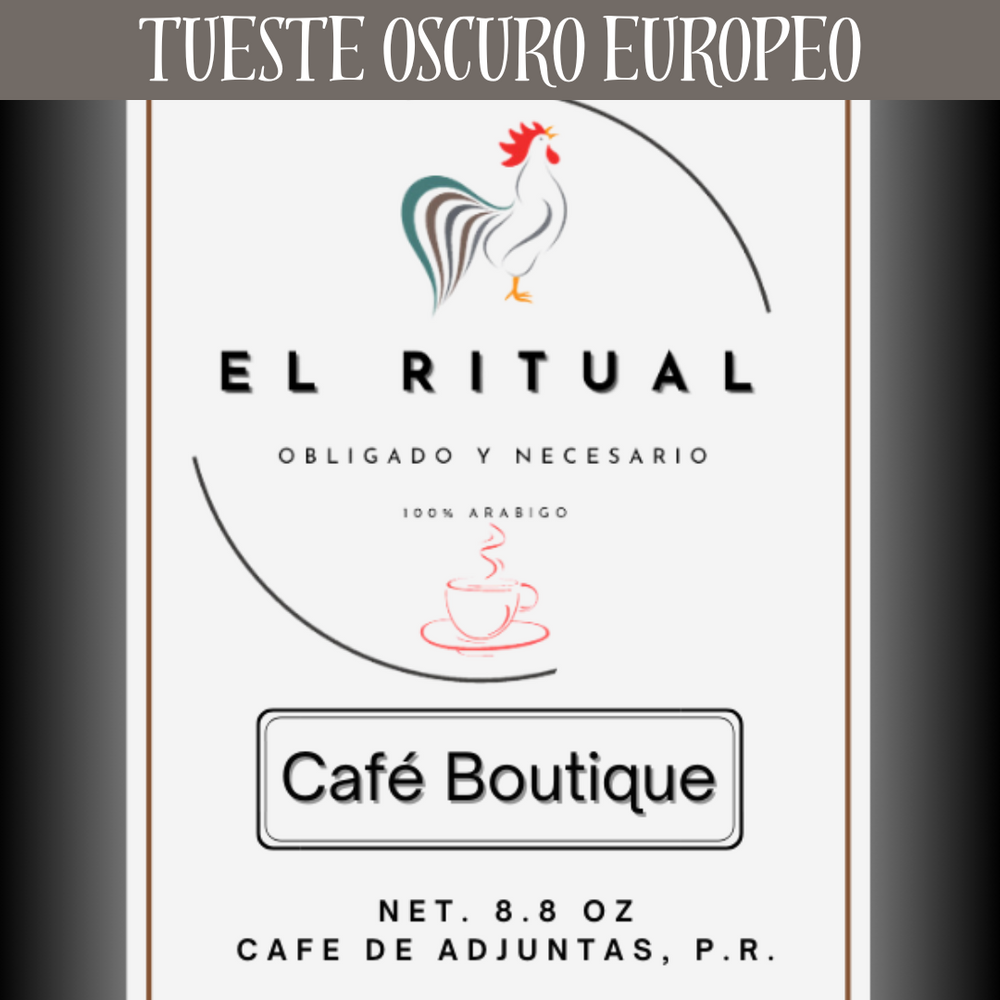 
                  
                    "EL RITUAL" CAFÉ DE ADJUNTAS-8.8 OZ-MOLIDO ESPRESSO STYLE-TUESTE OSCURO ESTILO EUROPEO-100% ARÁBIGO DE PUERTO RICO
                  
                