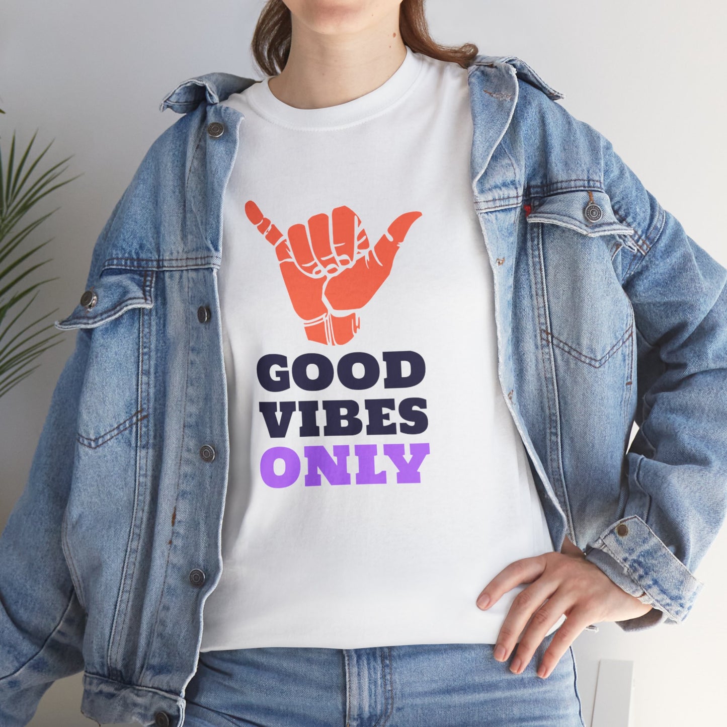 Unisex Heavy Cotton Tee GOOD VIBES