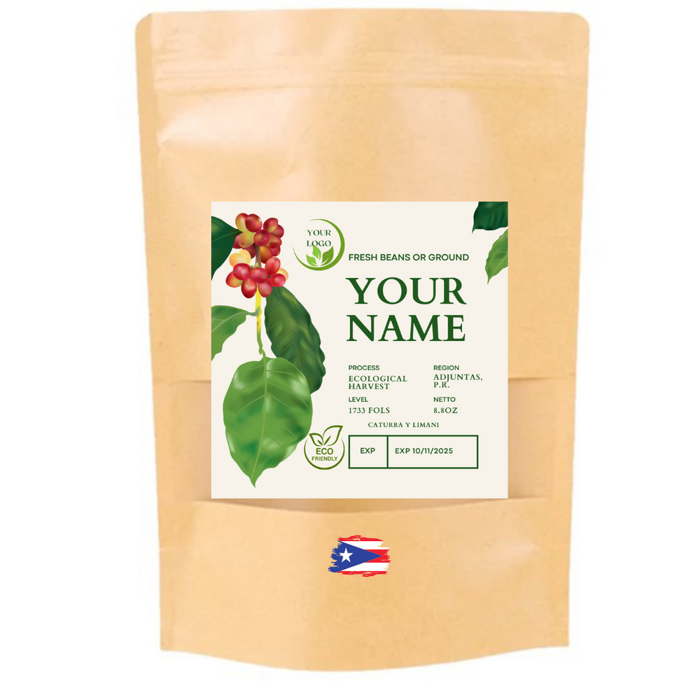 CAFE ARABIGO 100% (8.8 OZ) PERSONALIZADO CON TU NOMBRE