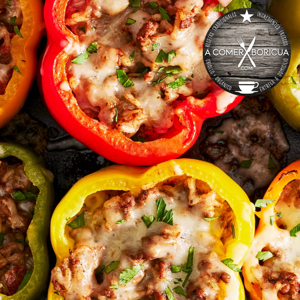 BELL PEPPER FILLED W/ ANGUS GROUND BEEF & MELTED CHEESE